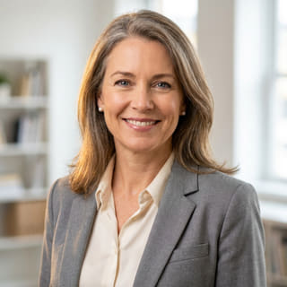 Foto van Sarah Coleman, aangeduid als Chief Financial Officer bij Baatelatuur