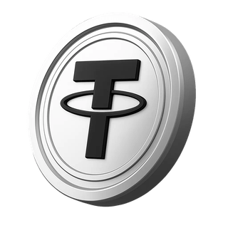 USDT-munt van Tether weergegeven in het gedeelte voor accountinformatie